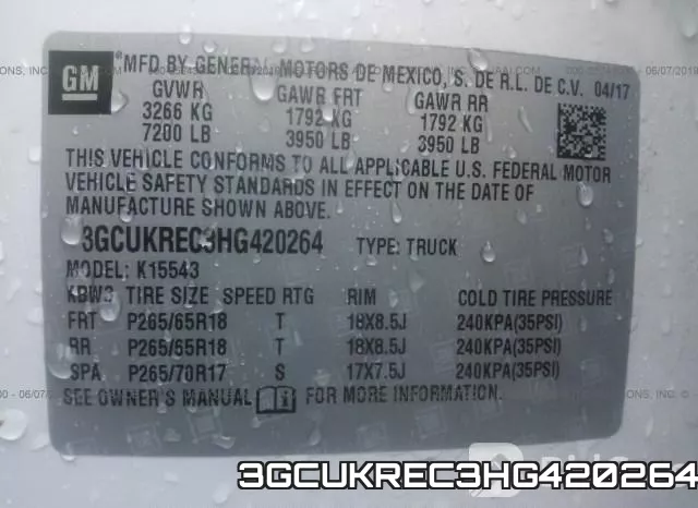 3GCUKREC3HG420264 фото 10