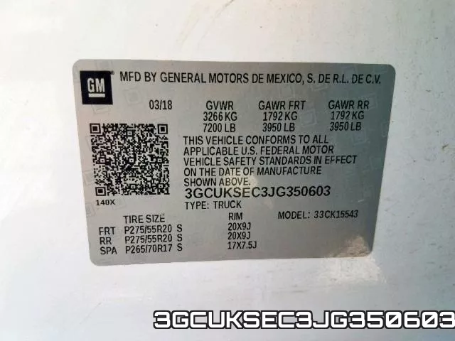 3GCUKSEC3JG350603 фото 2