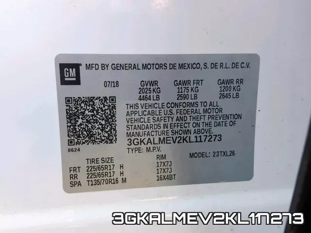 3GKALMEV2KL117273 фото 2