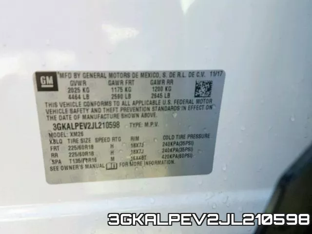 3GKALPEV2JL210598 фото 2