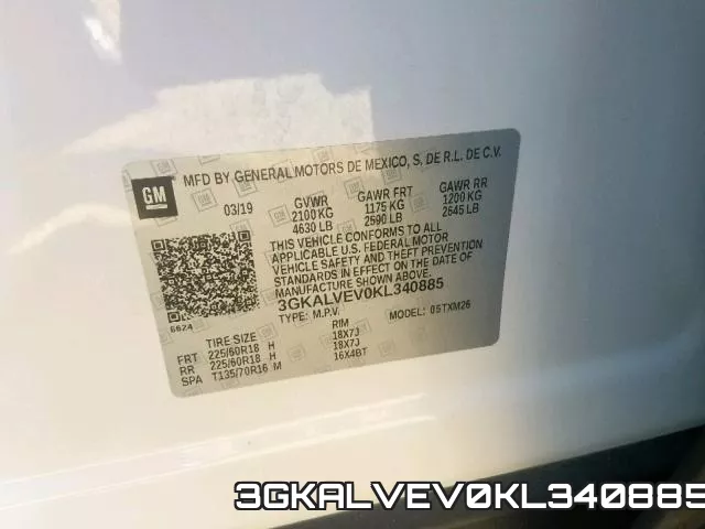 3GKALVEV0KL340885 фото 2