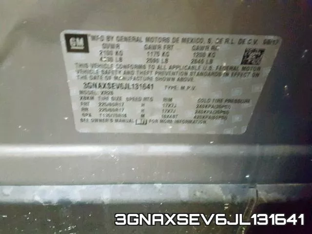 3GNAXSEV6JL131641 фото 2