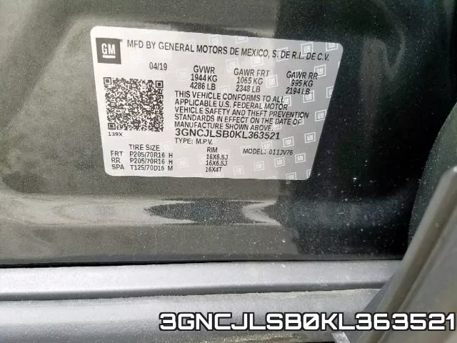 3GNCJLSB0KL363521 фото 2