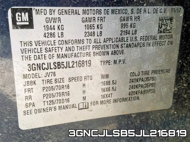 3GNCJLSB5JL216819 фото 2