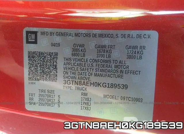 3GTN8AEH0KG189539 фото 10