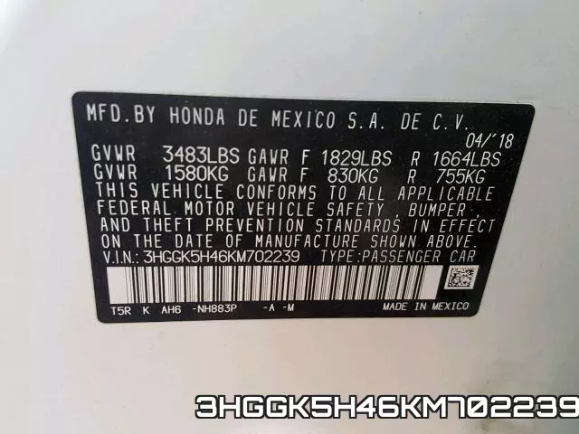 3HGGK5H46KM702239 фото 2