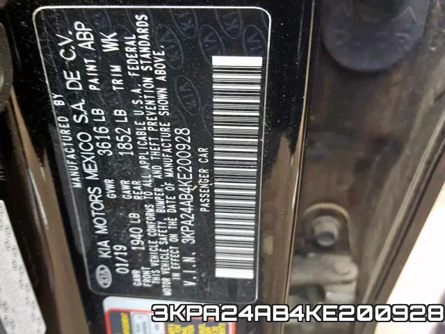 3KPA24AB4KE200928 фото 2