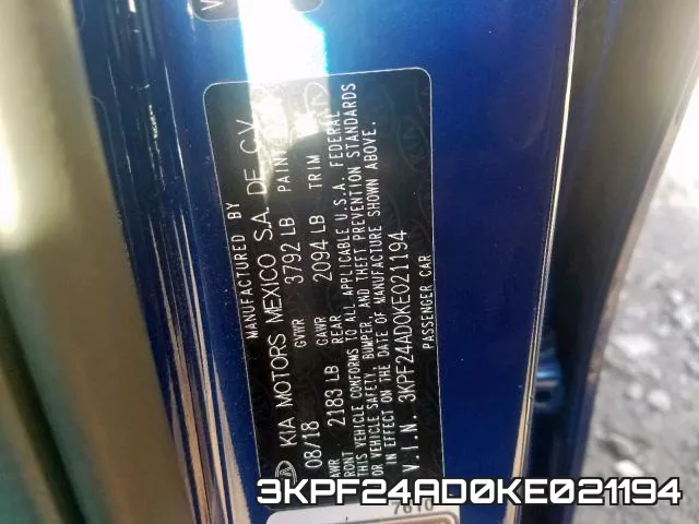 3KPF24AD0KE021194 фото 2