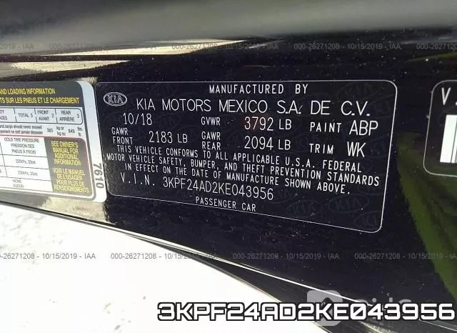 3KPF24AD2KE043956 фото 10