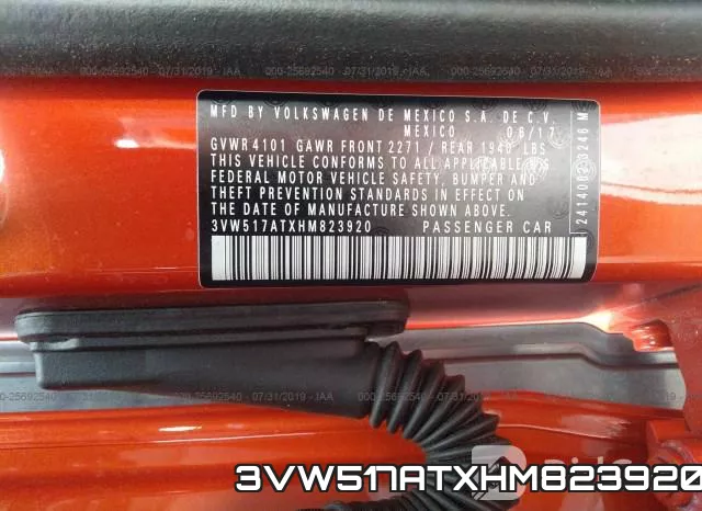 3VW517ATXHM823920 фото 9