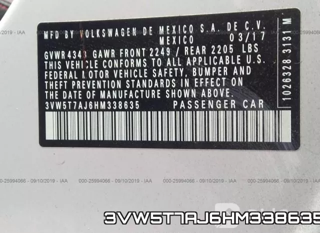 3VW5T7AJ6HM338635 фото 9