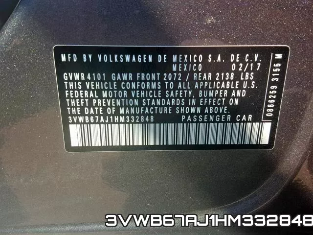 3VWB67AJ1HM332848 фото 2