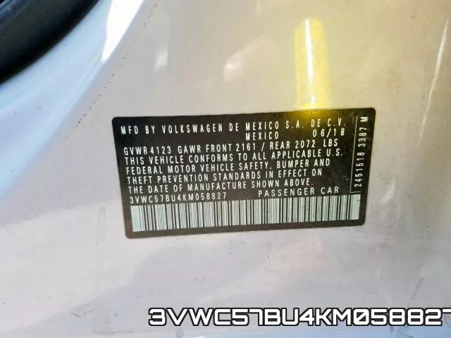 3VWC57BU4KM058827 фото 2