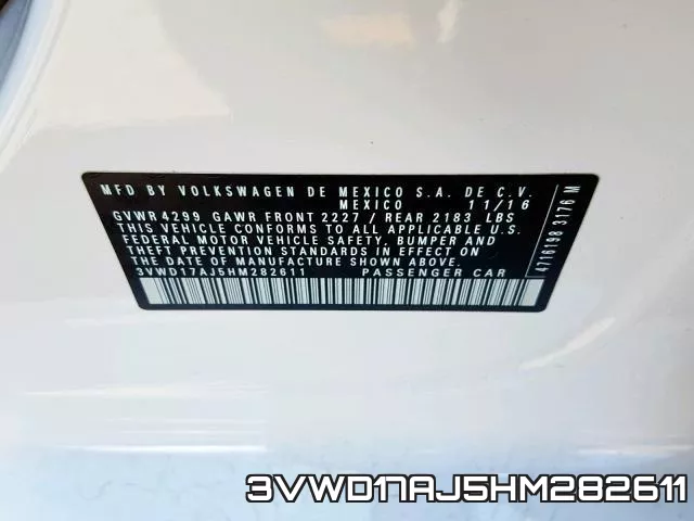 3VWD17AJ5HM282611 фото 2