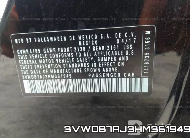 3VWDB7AJ3HM361949 фото 10
