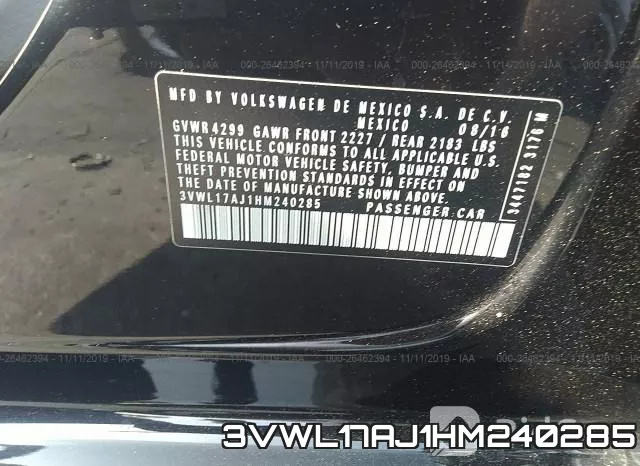 3VWL17AJ1HM240285 фото 10