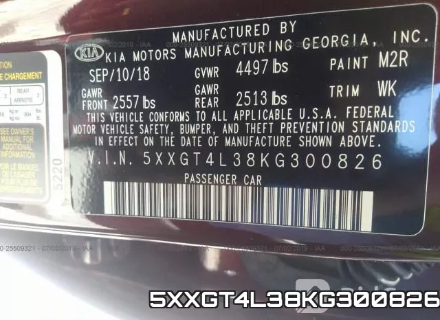 5XXGT4L38KG300826 фото 10