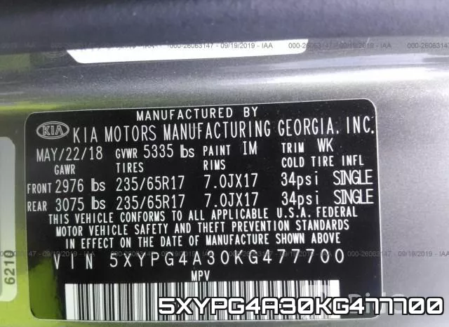 5XYPG4A30KG477700 фото 10