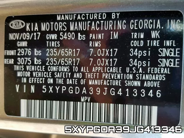 5XYPGDA39JG413346 фото 2