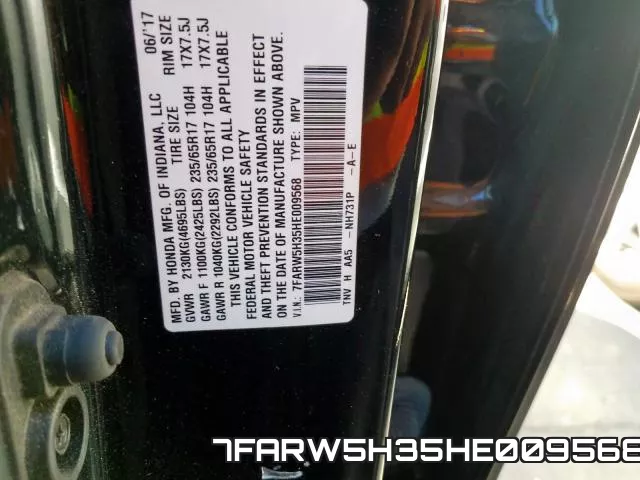 7FARW5H35HE009568 фото 2