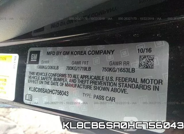KL8CB6SA0HC756043 фото 9