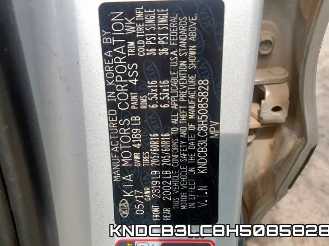 KNDCB3LC8H5085828 фото 2