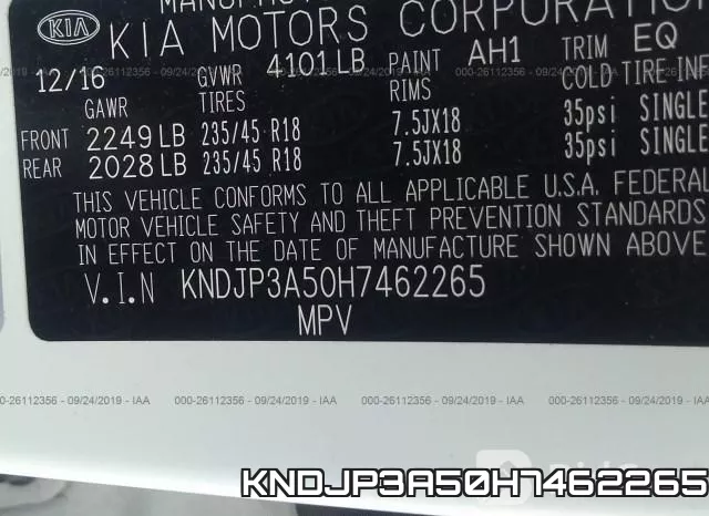 KNDJP3A50H7462265 фото 10