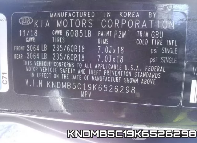 KNDMB5C19K6526298 фото 9