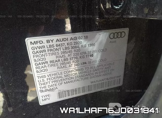 WA1LHAF76JD031841 фото 10