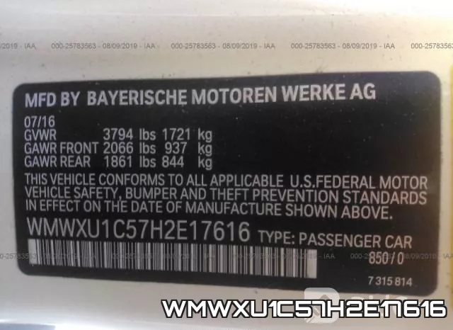 WMWXU1C57H2E17616 фото 9