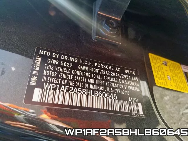 WP1AF2A58HLB60645 фото 2