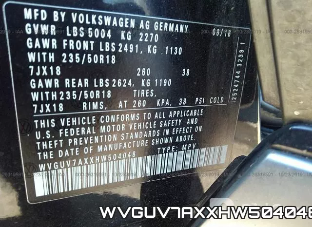 WVGUV7AXXHW504048 фото 10
