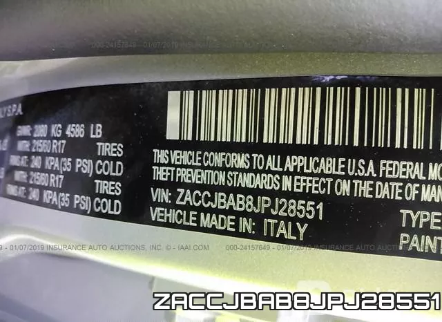 ZACCJBAB8JPJ28551 фото 10