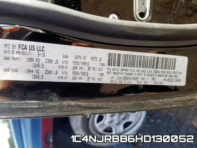 1C4NJRBB6HD130052 фото 2