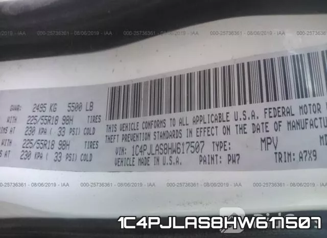 1C4PJLAS8HW617507 фото 10
