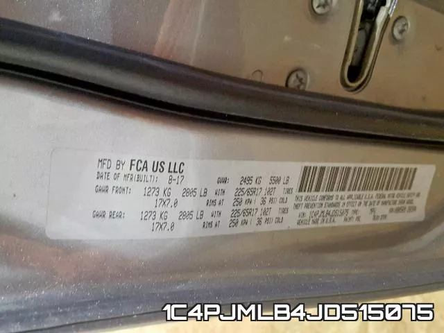 1C4PJMLB4JD515075 фото 2