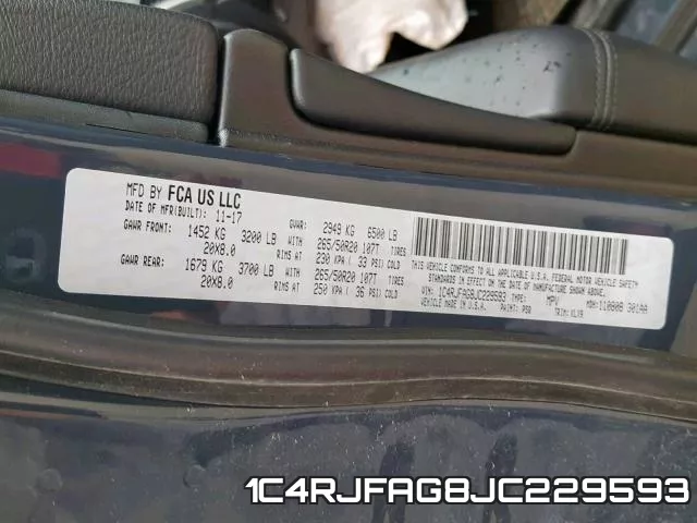 1C4RJFAG8JC229593 фото 2