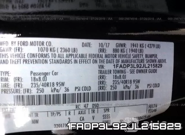 1FADP3L92JL215829 фото 10