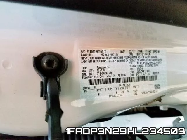 1FADP3N29HL234503 фото 2