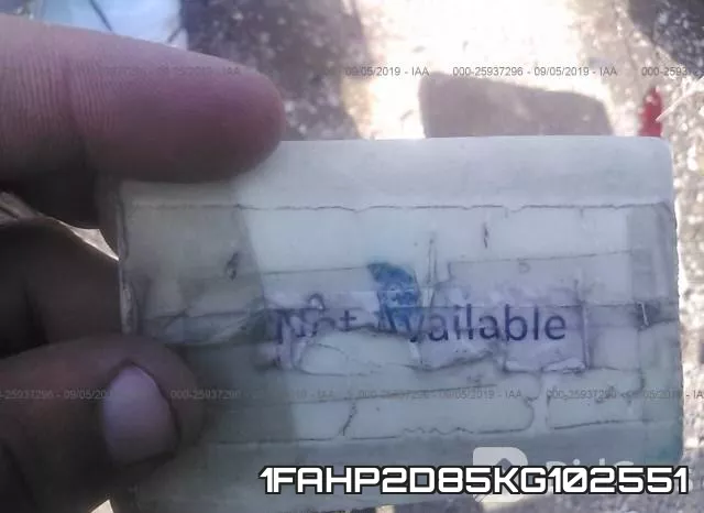 1FAHP2D85KG102551 фото 8
