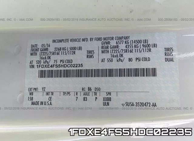 1FDXE4FS5HDC02235 фото 10