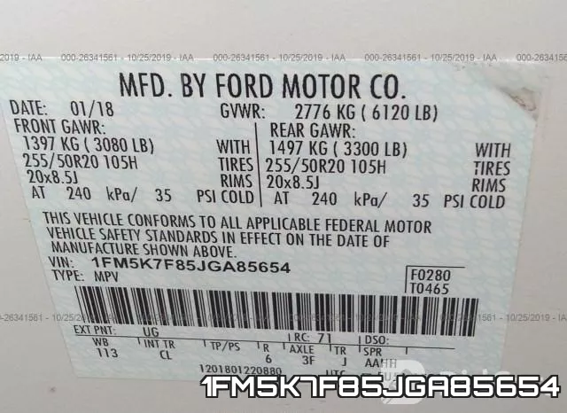 1FM5K7F85JGA85654 фото 10