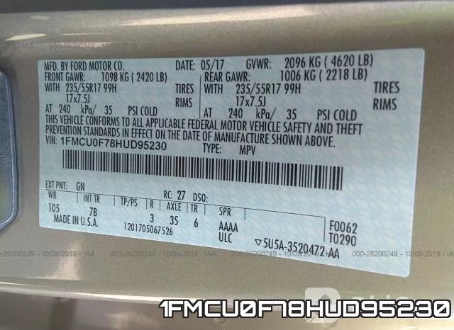 1FMCU0F78HUD95230 фото 10