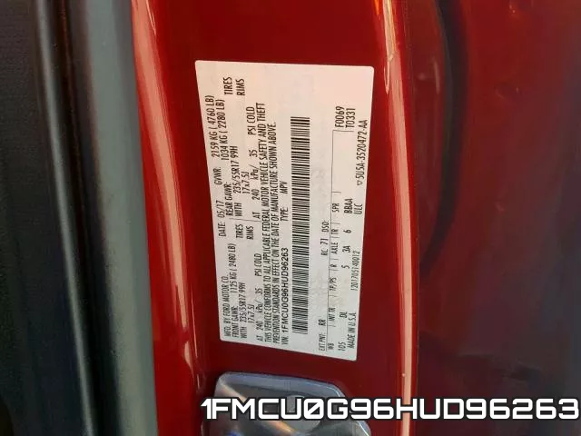 1FMCU0G96HUD96263 фото 2