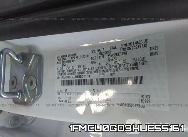 1FMCU0GD3HUE55161 фото 10