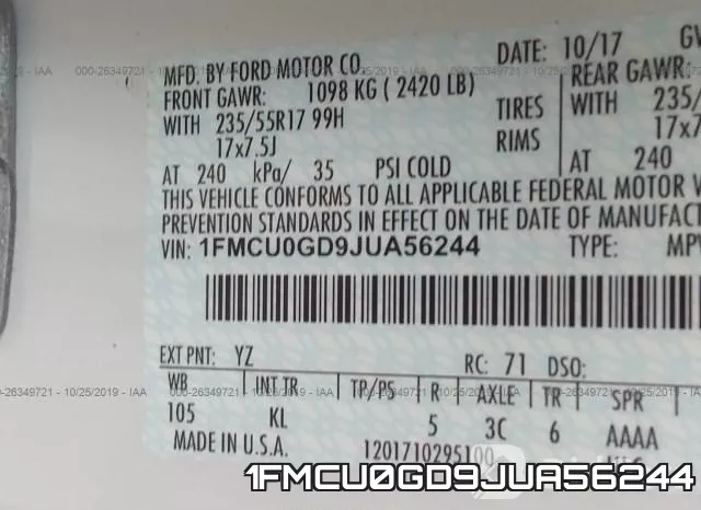 1FMCU0GD9JUA56244 фото 10