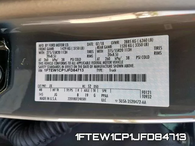 1FTEW1CP1JFD84713 фото 2