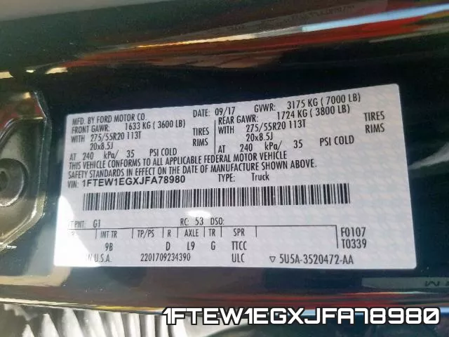 1FTEW1EGXJFA78980 фото 2