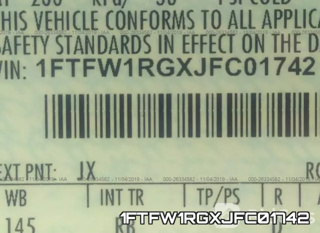 1FTFW1RGXJFC01742 фото 10