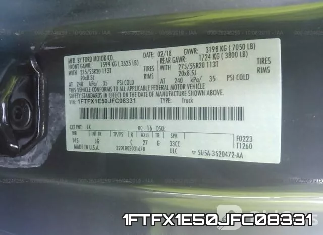 1FTFX1E50JFC08331 фото 10